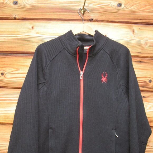 Spyder  Men's Black Constant Knit Full Zip Jacket - Picture 5 of 12